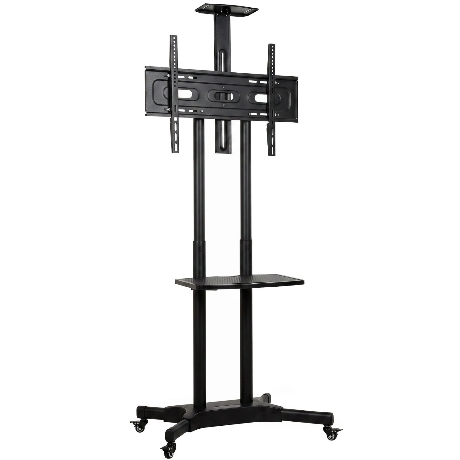 HOMCOM TV-Ständer Metall 85,3 x 64,8 x 189 cm Schwarz