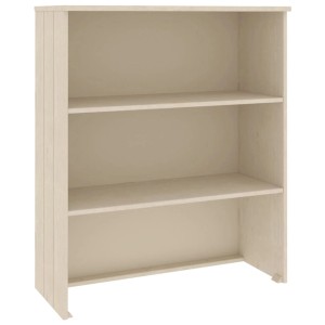 Honigbraunes Highboard-Oberteil HAMAR aus massivem Kiefernholz mit zwei Ablagen für Kommoden und Sideboards.