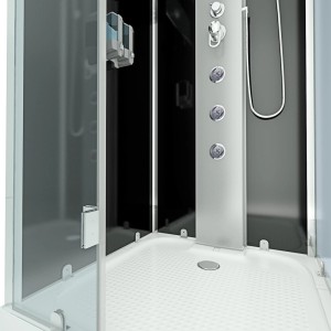 AquaVapore Dampfdusche D38-03L2 80x80 cm mit Regendusche, Handbrause und Massagedüsen.
