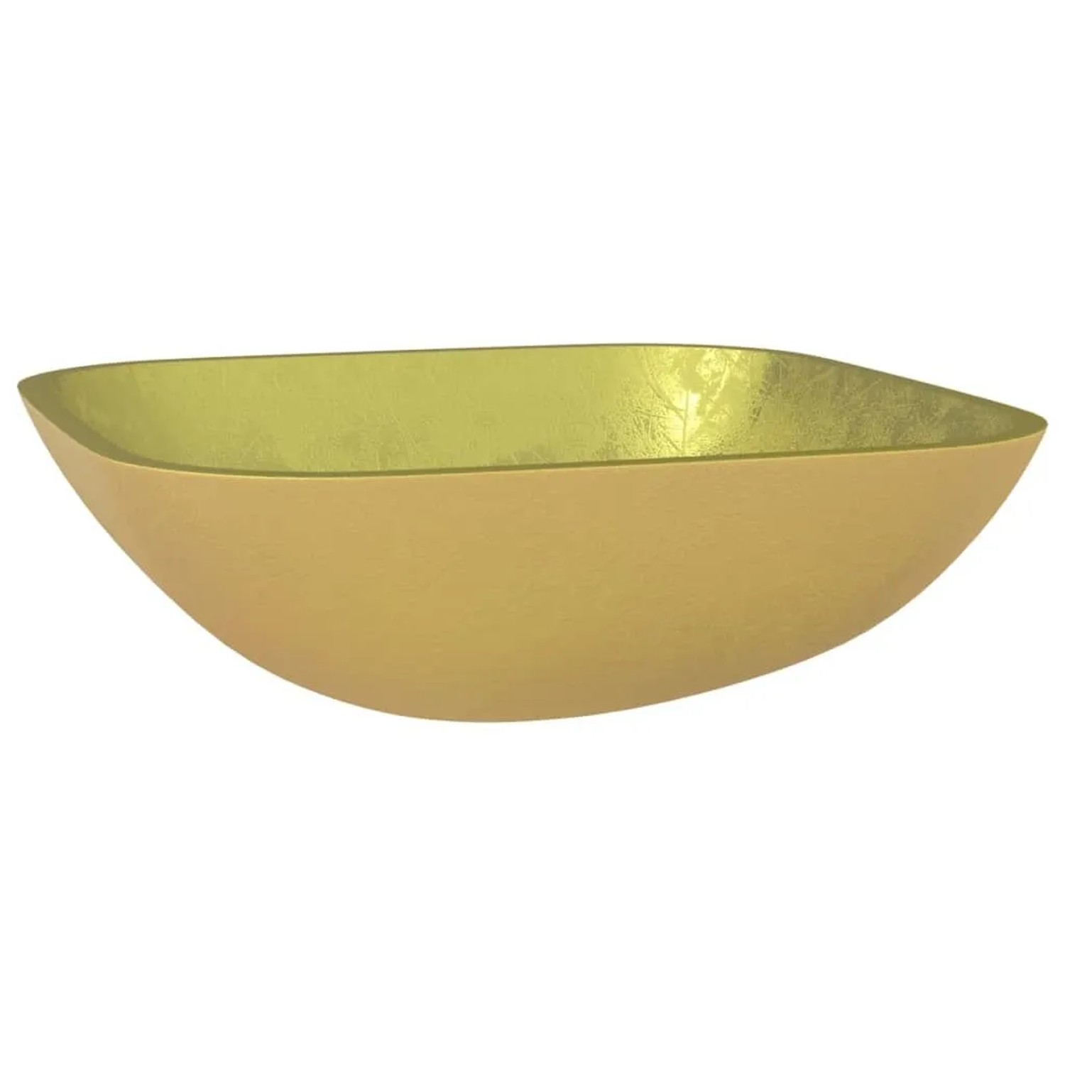 vidaXL Waschbecken Glas 42x42x14 cm Gold 345260 günstig online kaufen