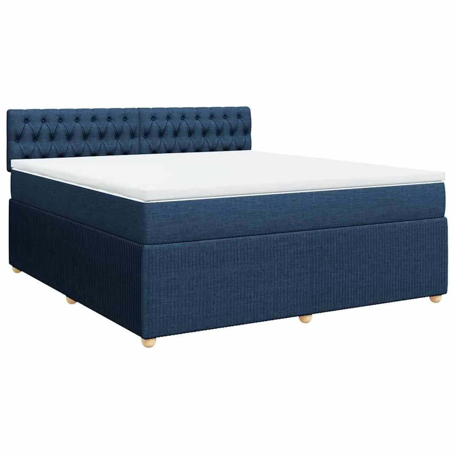 vidaXL Boxspringbett mit Matratze Blau 180x200 cm Stoff 3287548 günstig online kaufen