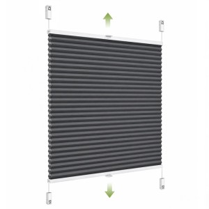 SALCAR Wabenplissee Thermo Plissee Klemmfix ohne Bohren Verspannt Verdunkelnd Blickdicht Grau 100x120cm für Fenster und Tür Sonnenschutz Hitzeschutz