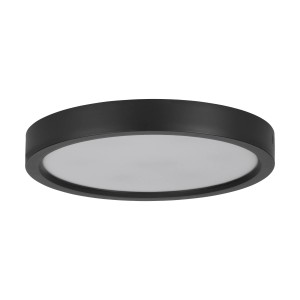 Schwarze LED-Deckenleuchte Eglo Idun-E, 28,5 cm Durchmesser, warmweißes Licht.