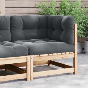 vidaXL Garten-Ecksofa mit Kissen Massivholz Kiefer 807286
