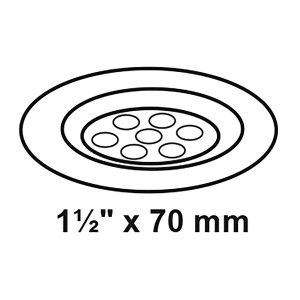 Kirchhoff Ventilkelch aus Edelstahl, 70 mm, für Wannenablauf.