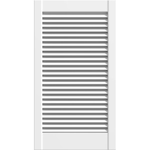 Weiße Classen Lamellentür, 69x49,4x2,1 cm, mit offenen Lamellen für flexible Nutzung.