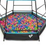 TP Toys Klettergerüst Explorer, Spielturm mit Bällebad, schwarz, mit bunten Bällen.