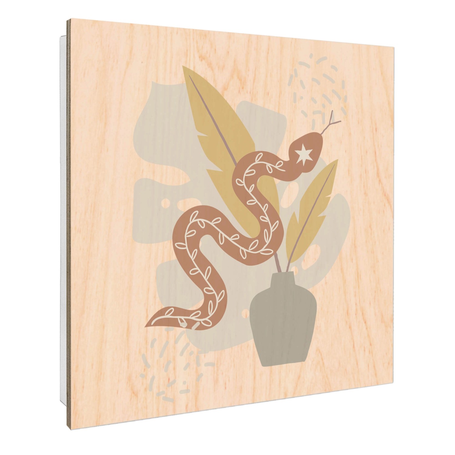 Banjado Schlüsselkasten mit Holzfront 30x30cm Weiß Scharnier Links 50 Haken günstig online kaufen