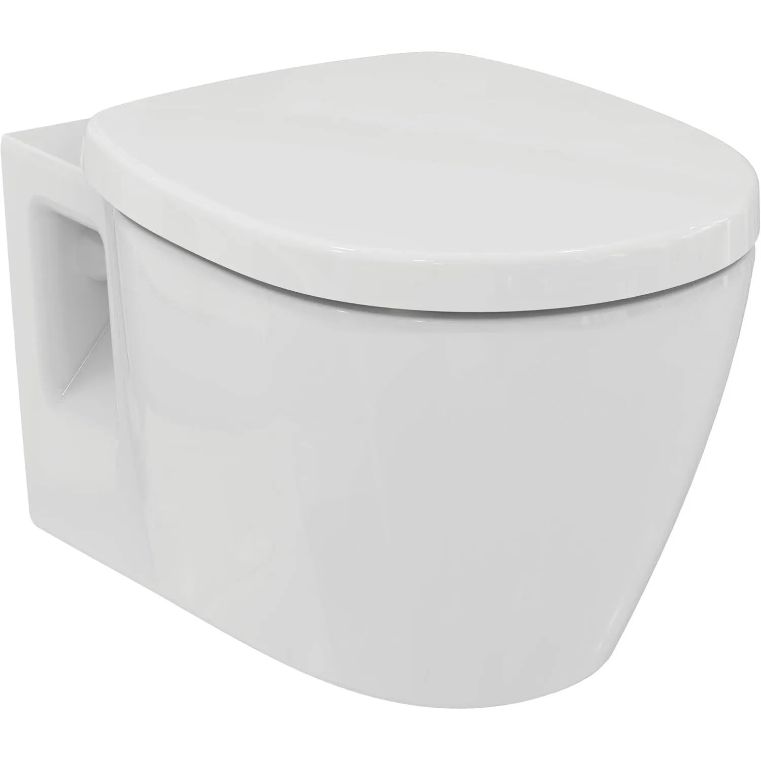 Ideal Standard Connect WC-Set Wandtiefspül-WC mit Absenkautomatik Rundes Design Alpin Weiß