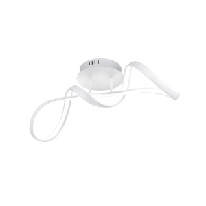 Moderne, dimmbare LED-Deckenleuchte Perugia in Weiß matt, 60 cm, für Wohnräume.