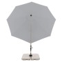 Hellgrauer Doppler Ampelschirm Active Ø 372 cm mit Dreh- und Neigungsfunktion.