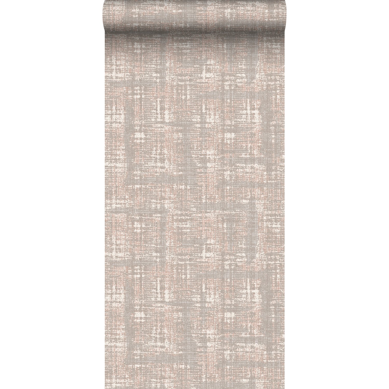 Sanders & Sanders Tapete Leinen-Optik Graurosa 53 cm x 10 m günstig online kaufen