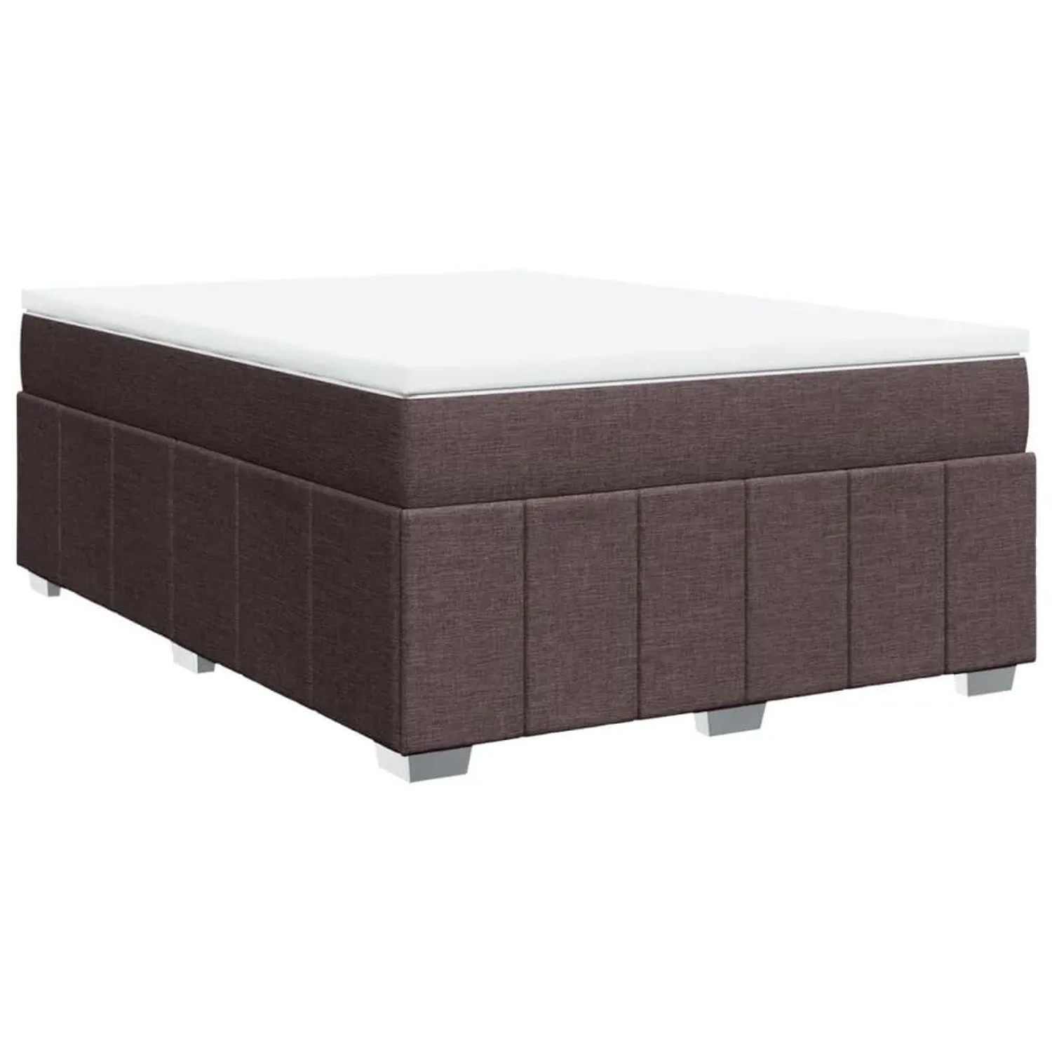 vidaXL Boxspringbett mit Matratze Dunkelbraun 140x200 cm Stoff 3285480 günstig online kaufen