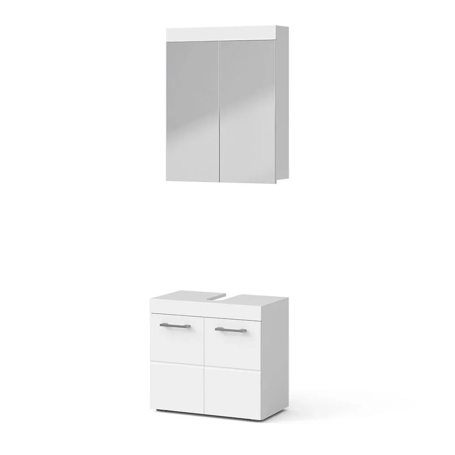 Vicco Badmöbel-Set Luna Weiß 60 x 56 2-teilig