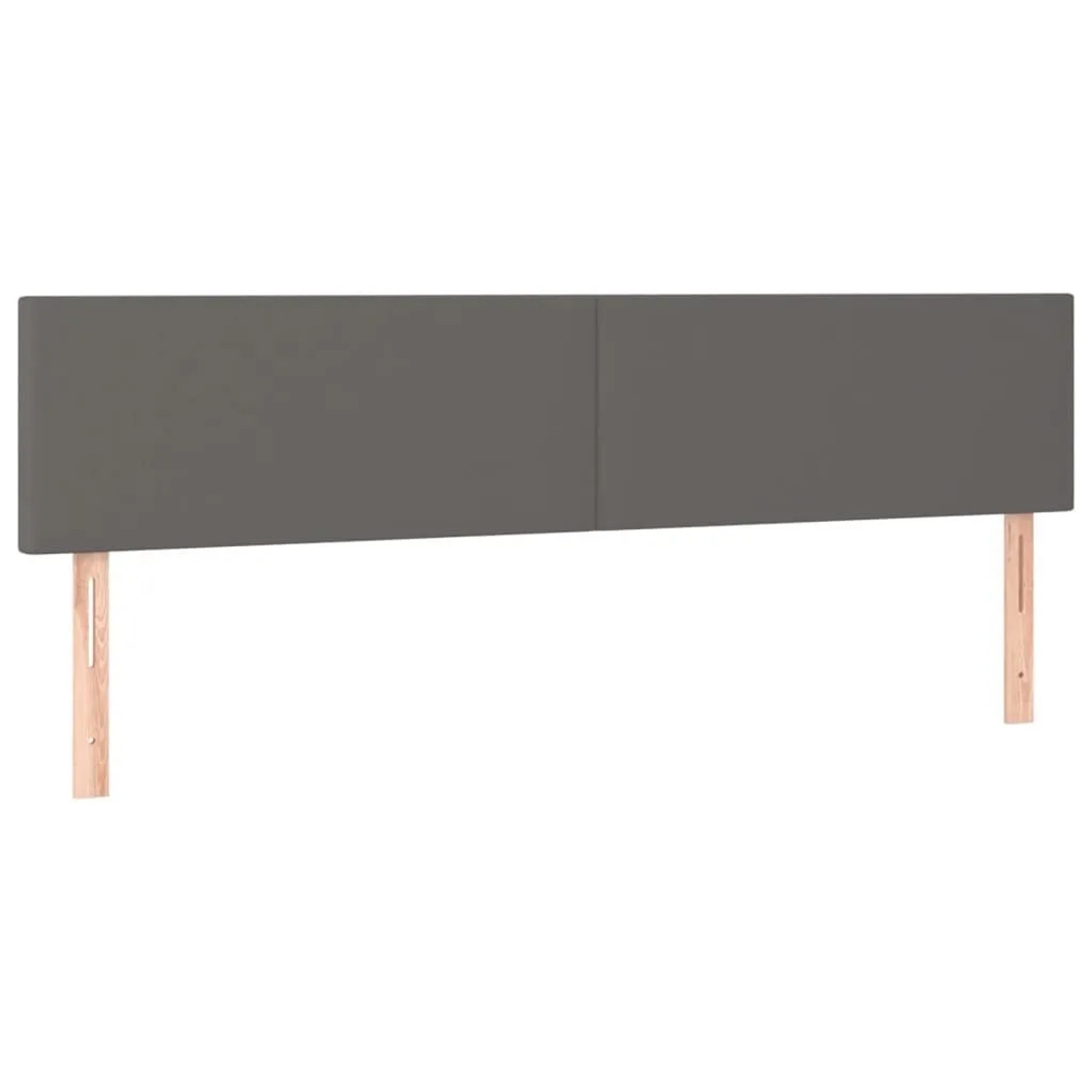 vidaXL Kopfteile 2 Stk Grau 80x5x78/88 cm Kunstleder 345816
