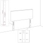 Skizze Boxspringbett vidaXL hellgrau 160x200 cm mit Maßangaben zum Bett Kopfteil.