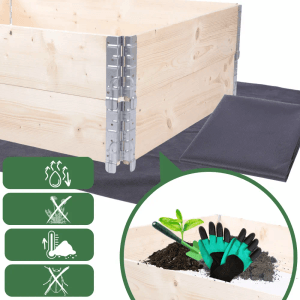 PROREGAL Hochbeetkisten GrowBox 60x120x80cm 3 Ebenen Holz Imprägniert