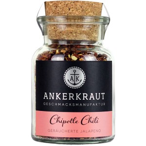 Ankerkraut Chipotle Chili Gewürz im Korkglas, 55g. Scharfes Gewürz zum Grillen und Kochen.