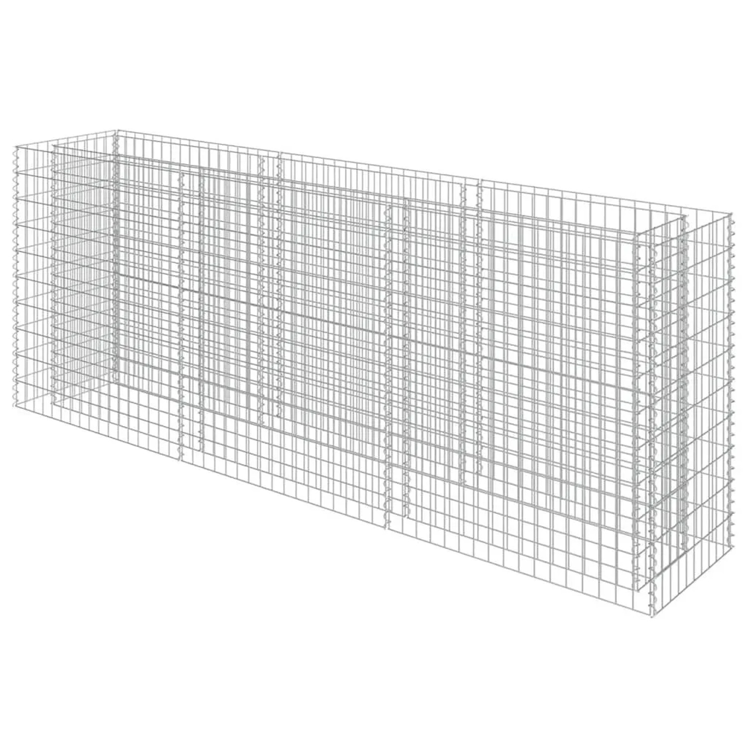 vidaXL Gabionen-Hochbeet Verzinkter Stahl 270x50x100 cm 143562