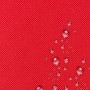 Detailaufnahme: Rotes Bankkissen mit Wassertropfen, geeignet für OBI Gartenbänke.