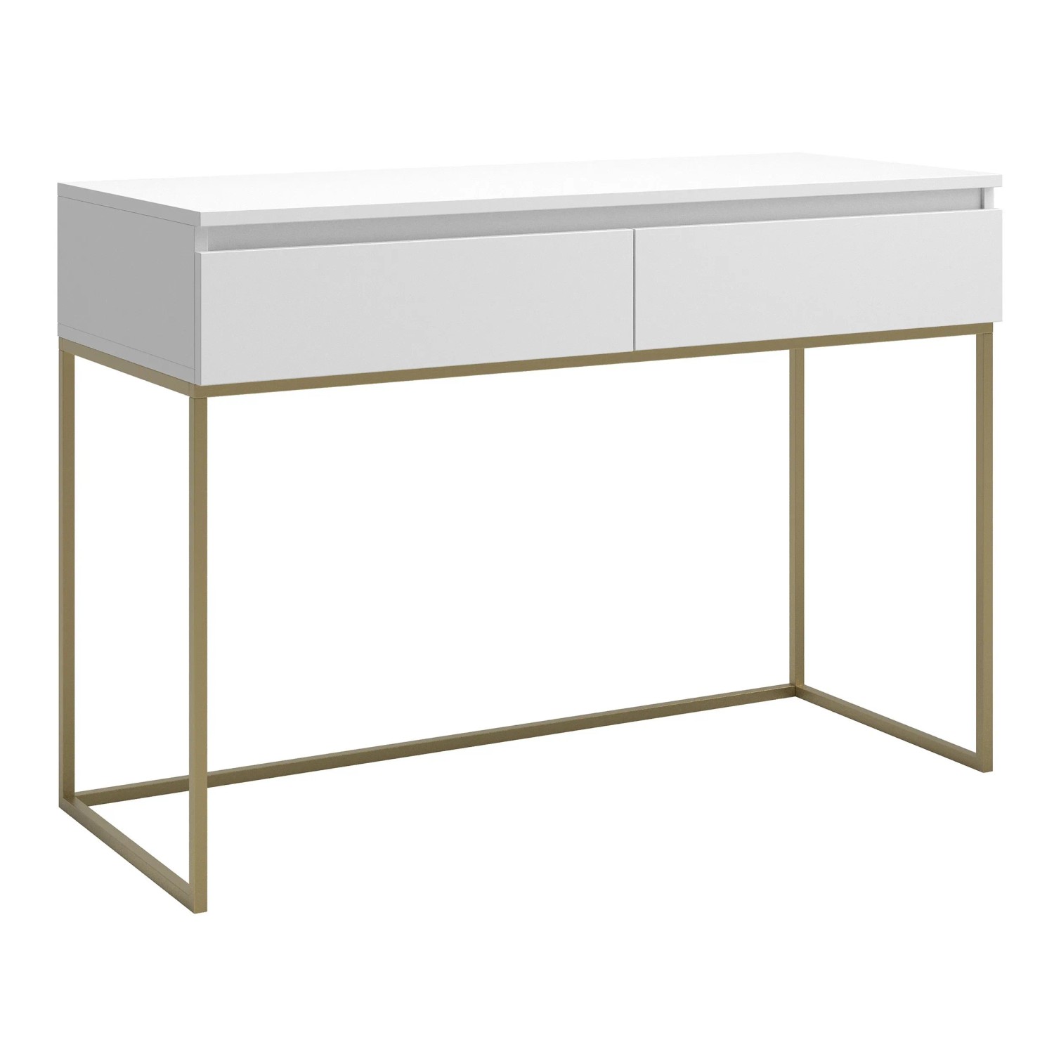 Selsey Bemmi Schminktisch mit Schubladen Weiß mit Goldenen Beinen günstig online kaufen
