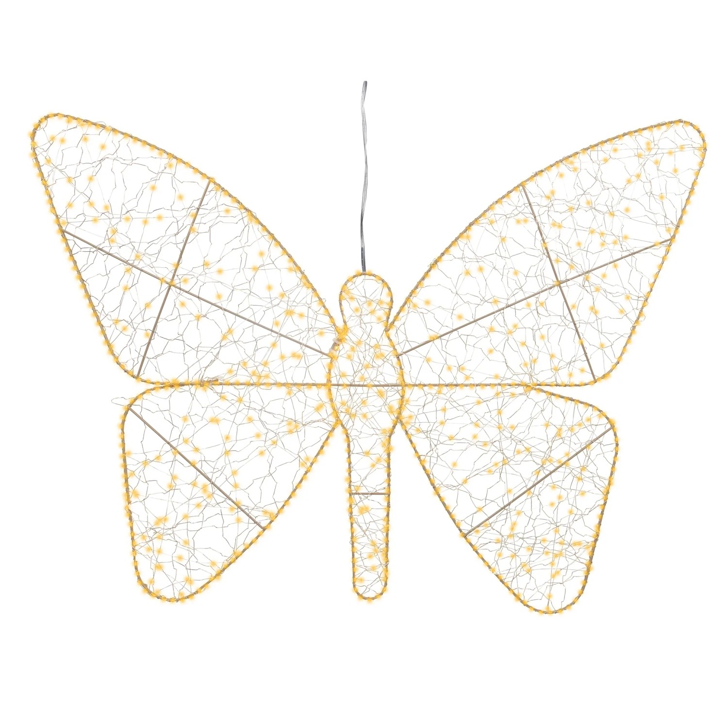 Lumineo LED-Schmetterling Metall 700 LEDs Kaltweiß 98 cm x 77 cm