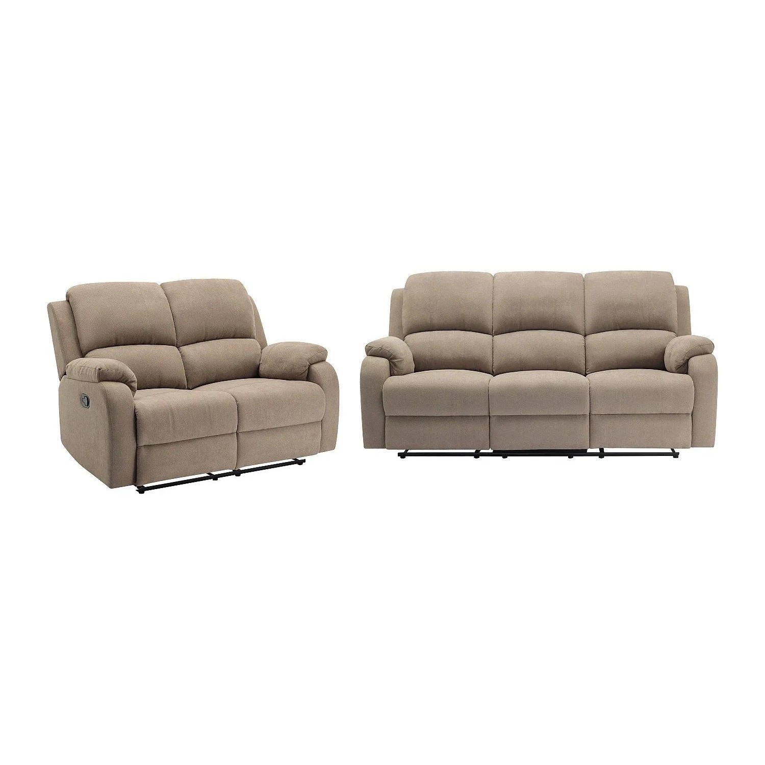 Vente-unique Couchgarnitur Brody Taupe 148 cm  202 cm