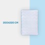Bestlivings 4-Jahreszeitenbettdecke 200x220 cm mit blauer Biese, gesteppt.