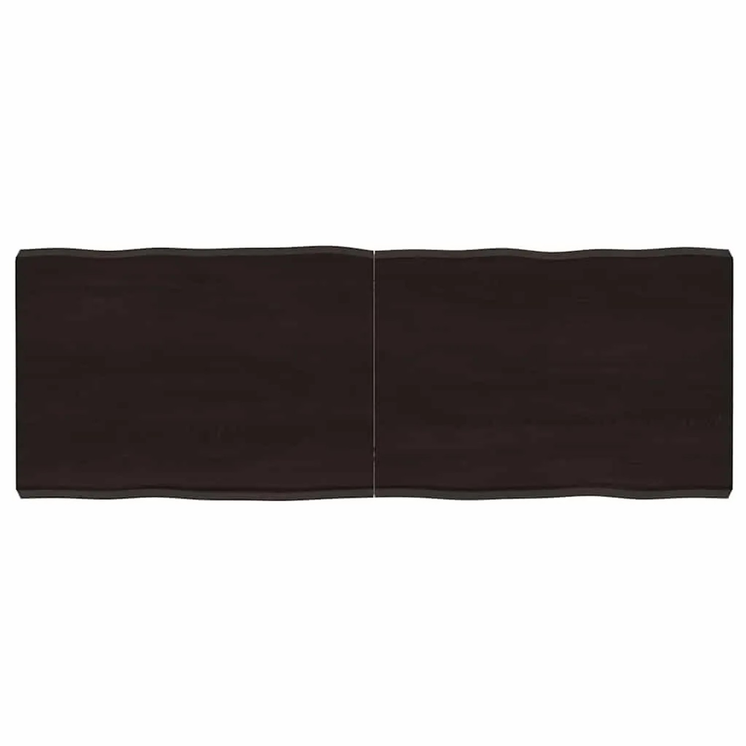 vidaXL Tischplatte 140x50x2-6 cm Massivholz Behandelt Baumkante 364031
