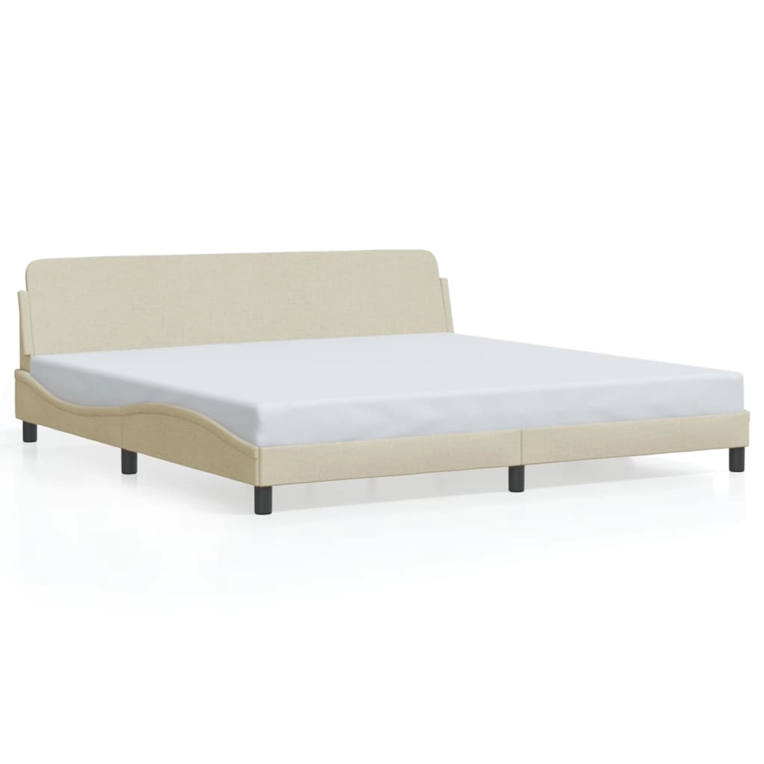 vidaXL Bettgestell Dover Creme 200x200 cm Stoff 373250 günstig online kaufen