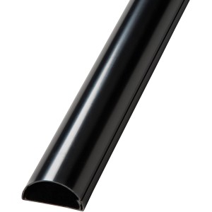 Schwarzer D-Line Kabelkanal, 50x25 mm, 1,5 m Länge, zur Kabelverlegung.