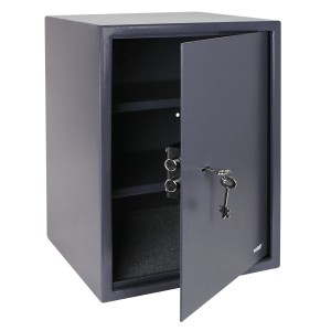 HMF 49205-11 Tresor Doppelbartschloss Möbeltresor 35 x 50 x 31 cm Anthrazit