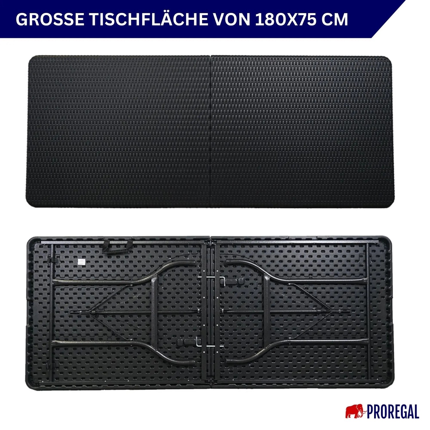 CHEFGASTRO Bierzeltgarnitur, klappbar, 180cm, Rattan Optik, wetterfest, Gartengarnitur