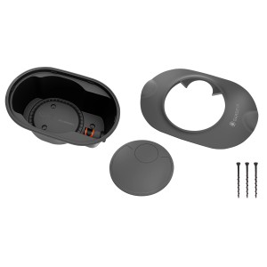 Gardena Pipeline-Set AquaPrecise Underground Box mit Box, Deckel, Abdeckung und Schrauben.