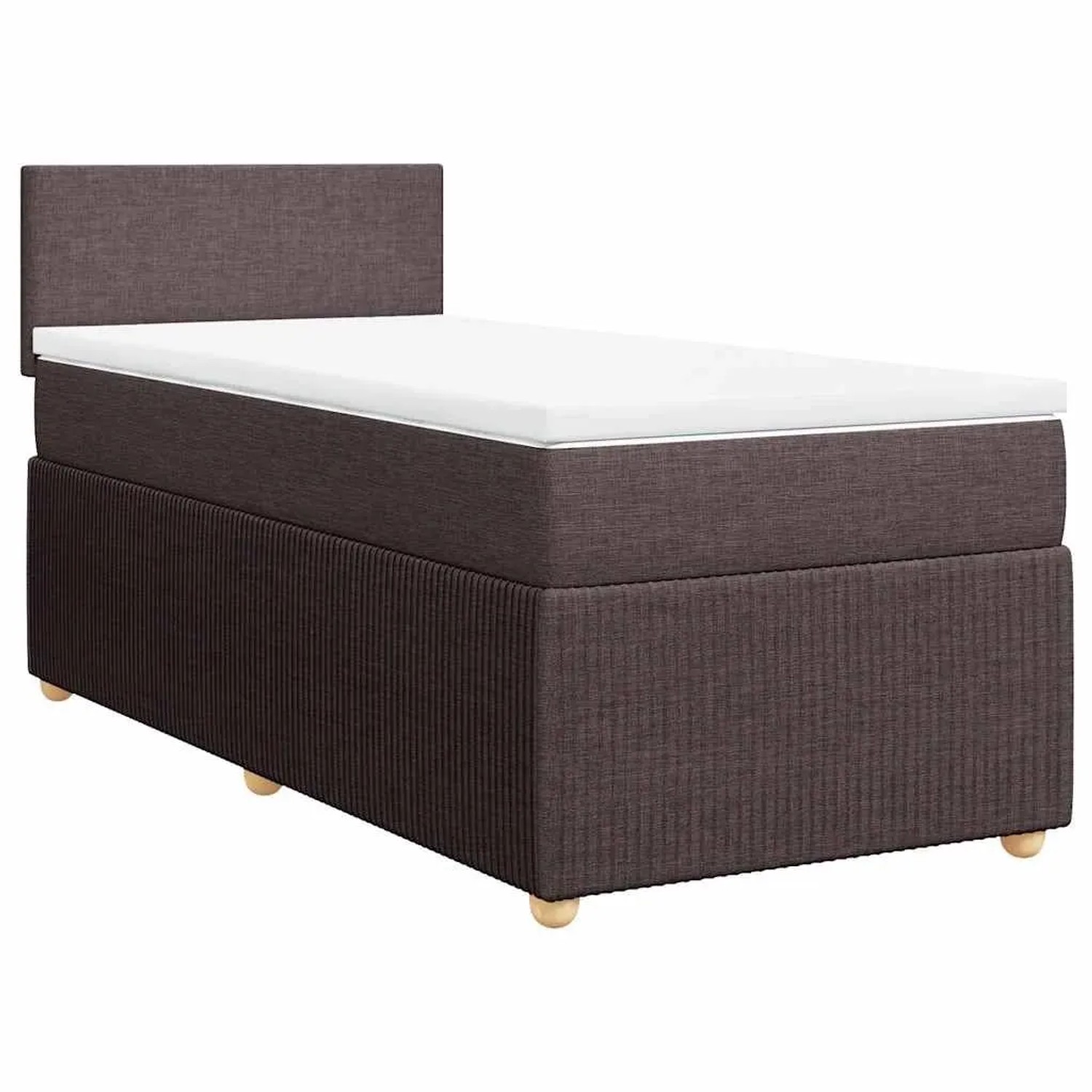 vidaXL Boxspringbett mit Matratze Dunkelbraun 80x200 cm Stoff 3289579 günstig online kaufen