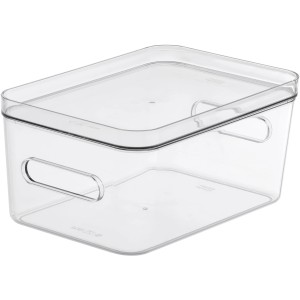 Transparente SmartStore Aufbewahrungsbox Compact Clear M, ideal für Bad, Büro oder Küche.