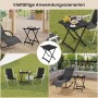 WOLTU Klapptisch, Campingtisch, Gartentisch, klappbar, aus Aluminium, in Schwarz, verschiedene Anwendungsszenarien.