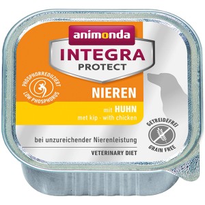 Animonda Integra Protect Hunde-Nassfutter Niere Huhn, getreidefrei, 150g Packung.