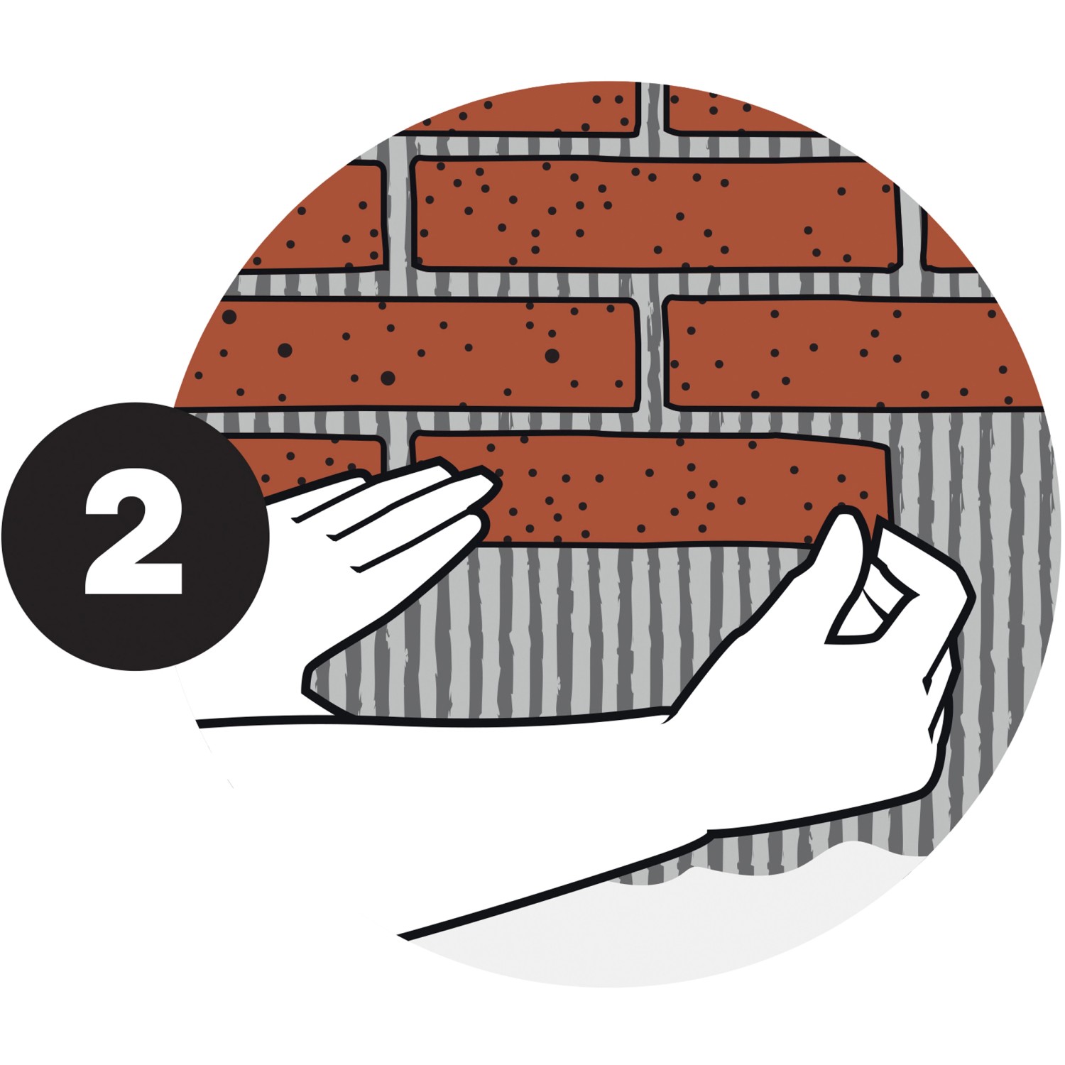 Illustration: Anbringen von Elabrick Verblender Palermo (7,1x24cm).