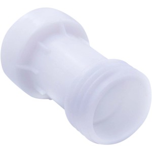 Weißes IBC Distanzstück DN 50 aus Kunststoff für Regentonnen und Wasserzapfstellen.