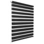 Sol Royal Doppelrollo SolDecor DL2, 85x150cm, schwarz mit transparenten Streifen für Fenster.