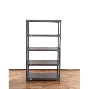 Graues PROREGAL Kunststoffregal Big Grey Bear mit 5 Böden (180x110x46cm), Fachlast 160kg.