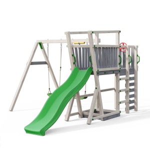 Spielturm Funky Combo GORDON mit Rutsche, Schaukel und Leiter für Kinder.
