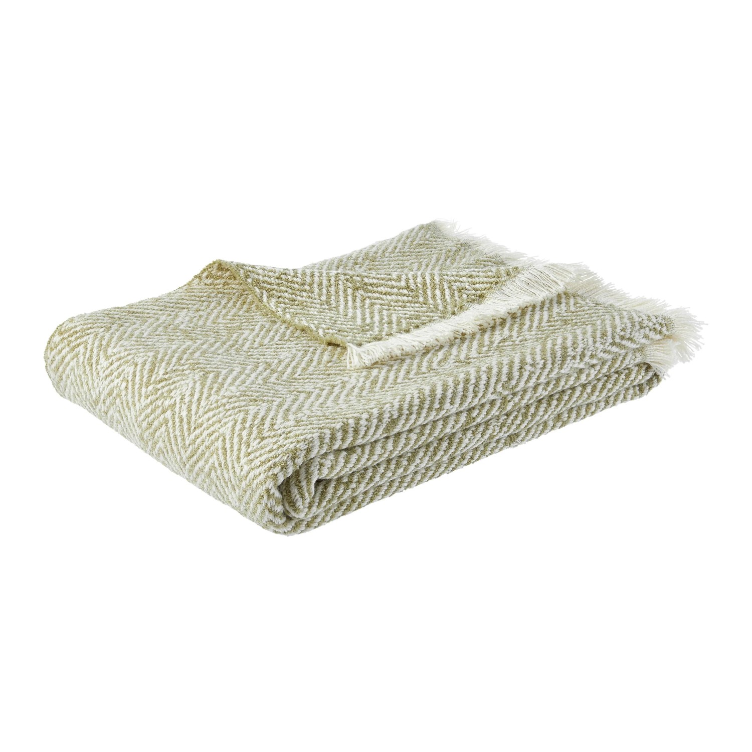 Modern Living Kuscheldecke Chevron Grün/Weiß ca. 130x170cm