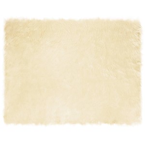 vidaXL Kunstschaffell Teppich Tafalla Creme 240 x 340 cm Polyester 42021508