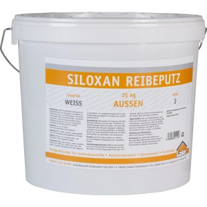 Eimer Laier Siloxan-Reibeputz, 2 mm, weiß, 25 kg. Oberputz für Aussen.