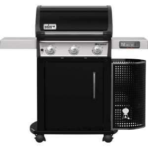 Weber Spirit EPX-315 Gasgrill mit 3 Brennern, GBS, Smart Grill in Schwarz.