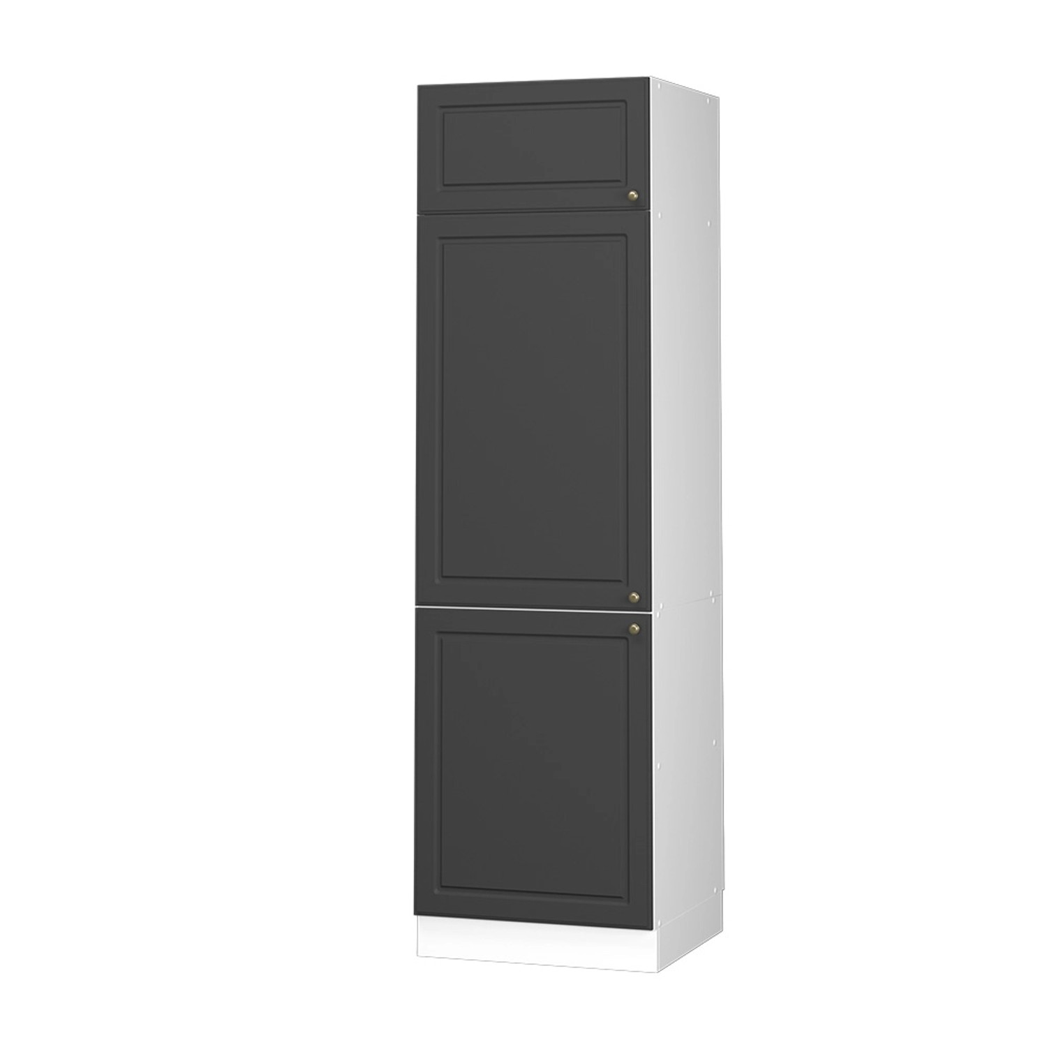 Vicco Kühlumbauschrank Fame-Line Hochschrank für die Küche Anthrazit-Gold/W günstig online kaufen