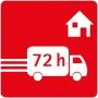 Symbol: Lieferung der Duschkabine innerhalb von 72 Stunden.