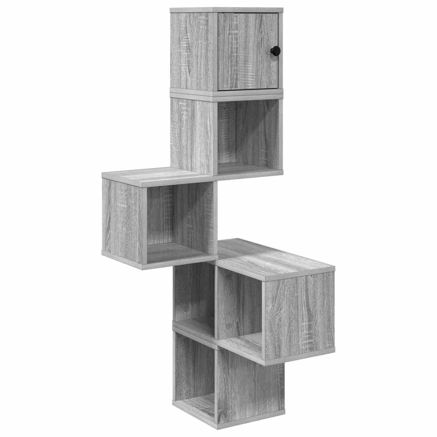 vidaXL Wand-Eckregal Sonoma-Grau 48 x 48 x 120 cm Holzwerkstoff 8012233